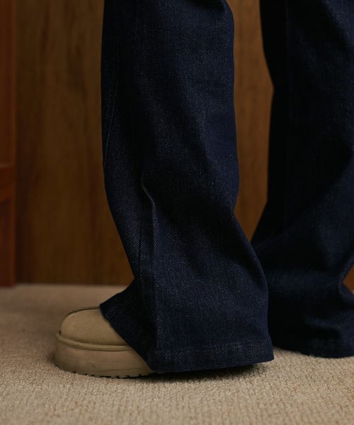 LAULEN（ローレン）の「back pocket flare denim pants /バックポケットフレアデニムパンツ（デニムパンツ・レディース・ネイビー・M/S）」の14枚目の写真