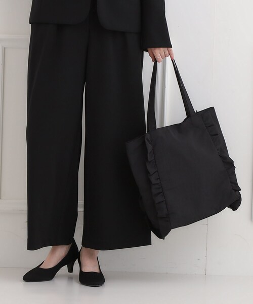 SHOO・LA・RUE(シューラルー)の「【セレモニー】フリルトートバッグ(トートバッグ・レディース・グレー/ブラック/ライトベージュ/ライトパープル/ネイビー・00)」の14枚目の写真