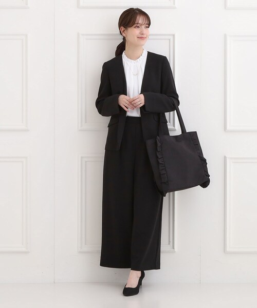 SHOO・LA・RUE(シューラルー)の「【セレモニー】フリルトートバッグ(トートバッグ・レディース・グレー/ブラック/ライトベージュ/ライトパープル/ネイビー・00)」の15枚目の写真