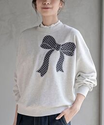 rps | ドットリボンモチーフ裏毛プルオーバー(スウェット)
