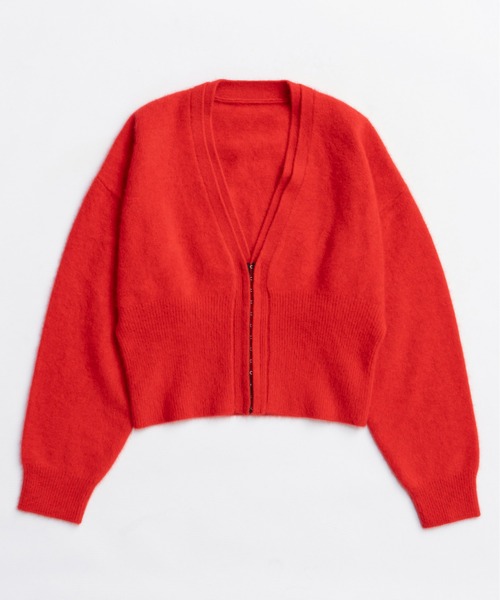 MAISON SPECIAL(メゾンスペシャル)の「Fox Blend Cardigan / フォックスブレンドカーデ(カーディガン/ボレロ・レディース・グレー/レッド/グリーン・FREE)」の3枚目の写真