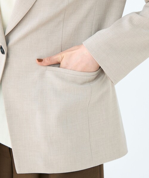 BALLSEY（ボールジィ）の「ウーリーツイル 1Bテーラードジャケット（テーラードジャケット・レディース・ネイビー/ベージュ・36/38）」の11枚目の写真