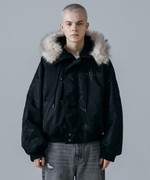 ajouter flow（アジューテフロー）の「【ajouter flow】rhinestone N-2B jacket（ブルゾン）」