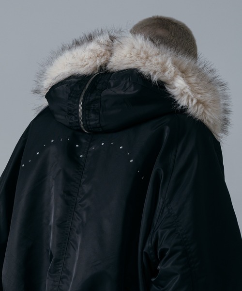 ajouter flow（アジューテフロー）の「【ajouter flow】rhinestone N-2B jacket（ブルゾン・メンズ・ブラック/ピンク・MEDIUM/LARGE）」の13枚目の写真