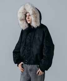 ajouter flow（アジューテフロー）の「【ajouter flow】rhinestone N-2B jacket（ブルゾン）」