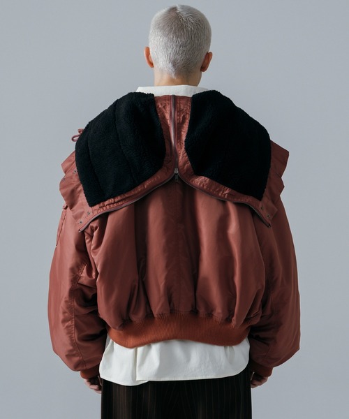 ajouter flow（アジューテフロー）の「【ajouter flow】rhinestone N-2B jacket（ブルゾン・メンズ・ブラック/ピンク・MEDIUM/LARGE）」の21枚目の写真