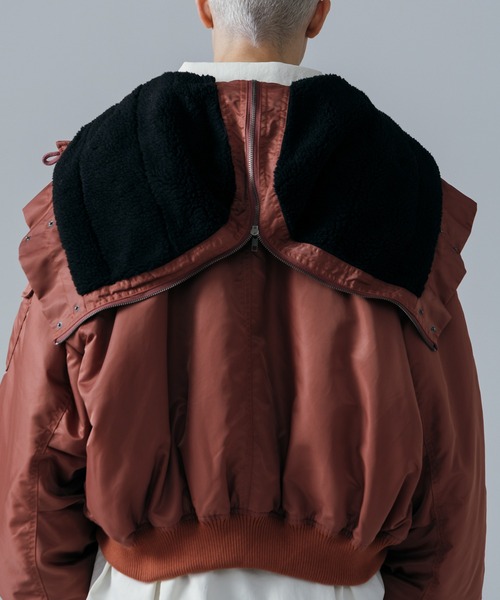 ajouter flow（アジューテフロー）の「【ajouter flow】rhinestone N-2B jacket（ブルゾン・メンズ・ブラック/ピンク・MEDIUM/LARGE）」の22枚目の写真