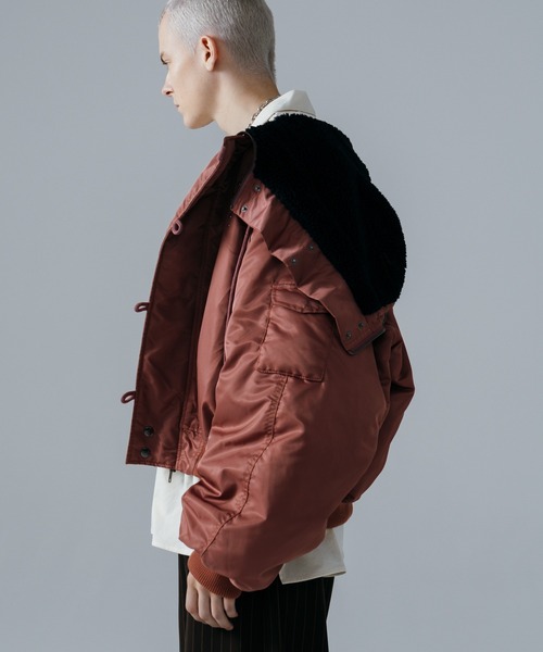 ajouter flow（アジューテフロー）の「【ajouter flow】rhinestone N-2B jacket（ブルゾン・メンズ・ブラック/ピンク・MEDIUM/LARGE）」の20枚目の写真