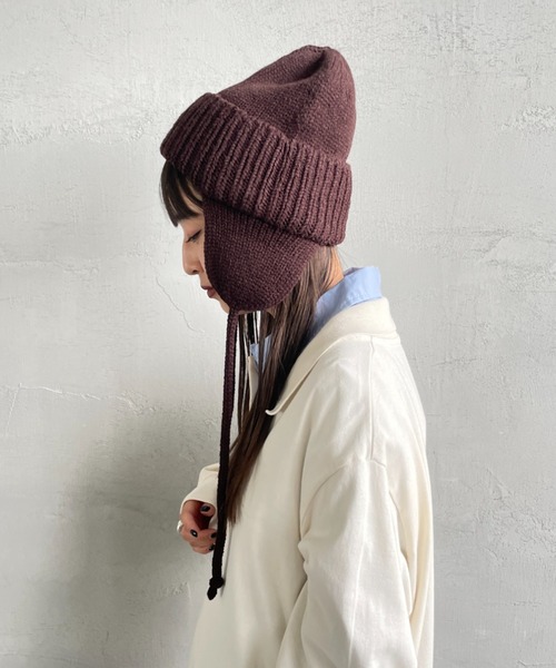 RACAL（ラカル）の「[RACAL/ラカル] 耳当て付き ニットワッチ（ニットキャップ/ビーニー・メンズ・ブラック/ブラウン・F）」の21枚目の写真