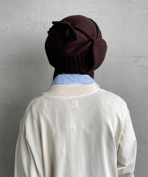 RACAL（ラカル）の「[RACAL/ラカル] 耳当て付き ニットワッチ（ニットキャップ/ビーニー・メンズ・ブラック/ブラウン・F）」の8枚目の写真