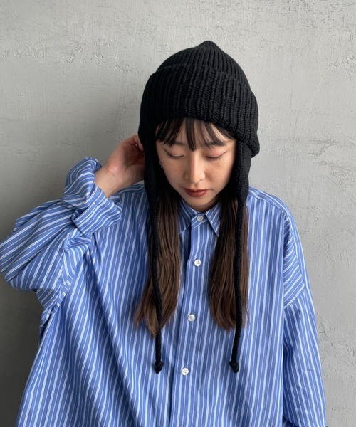 RACAL（ラカル）の「[RACAL/ラカル] 耳当て付き ニットワッチ（ニットキャップ/ビーニー・メンズ・ブラック/ブラウン・F）」の10枚目の写真