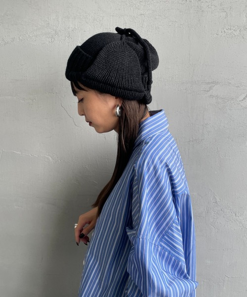 RACAL（ラカル）の「[RACAL/ラカル] 耳当て付き ニットワッチ（ニットキャップ/ビーニー・メンズ・ブラック/ブラウン・F）」の12枚目の写真