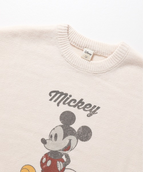 MICKEY MOUSE(ミッキーマウス)の「【DISNEY/ディズニー】ミッキーマウス柄プリント ニットクルーネック(ニット/セーター・レディース・アイボリー/グレイッシュベージュ/サックスブルー/スミクロ・MEDIUM/LARGE)」の22枚目の写真