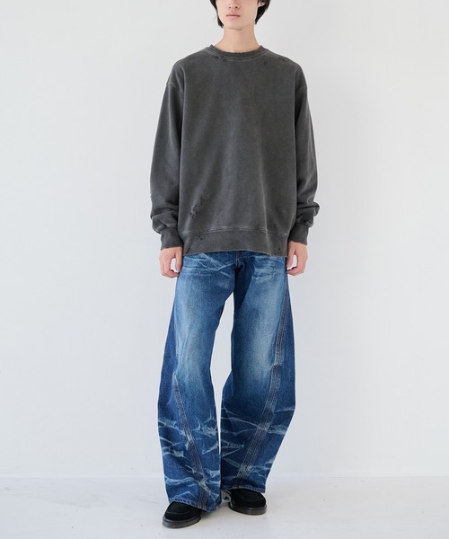 JieDa】DAMAGE PIGMENT SWEAT CREW（スウェット）｜Jieda（ジエダ）の