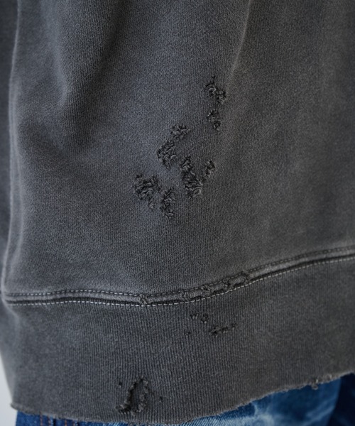 Jieda（ジエダ）の「【JieDa】DAMAGE PIGMENT SWEAT CREW（スウェット・メンズ・ブラウン/ブラック・1/2）」の15枚目の写真