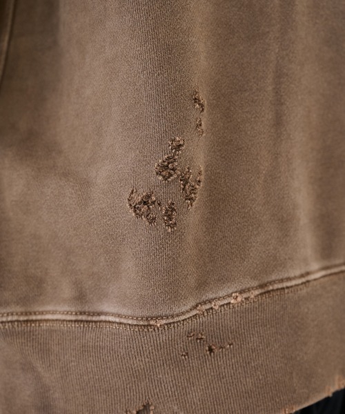 Jieda（ジエダ）の「【JieDa】DAMAGE PIGMENT SWEAT CREW（スウェット・メンズ・ブラウン/ブラック・1/2）」の20枚目の写真