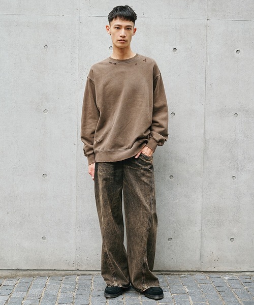 JieDa】DAMAGE PIGMENT SWEAT CREW（スウェット）｜Jieda（ジエダ）の