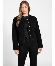 Guess | IVANA Fuax Fur Buttoned Jacket ジャケット  (ノーカラージャケット)