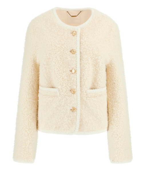 Guess（ゲス）の「IVANA Fuax Fur Buttoned Jacket ジャケット  （ノーカラージャケット・レディース・ブラック/ホワイト系その他・SMALL/LARGE/MEDIUM/X-SMALL）」の10枚目の写真