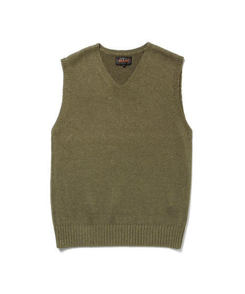 BEAMS PLUS（ビームスプラス）の「BEAMS PLUS / ミリタリー ニットベスト（ベスト・メンズ・オリーブ/ネイビー・SMALL/LARGE/X-LARGE/MEDIUM）」の19枚目の写真