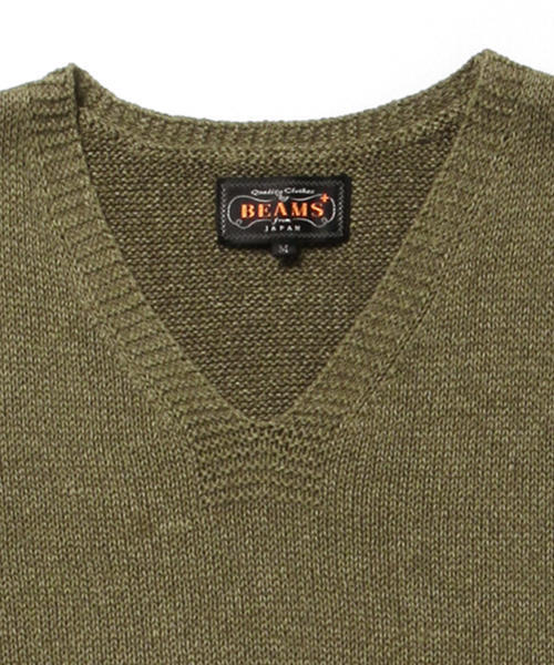 BEAMS PLUS（ビームスプラス）の「BEAMS PLUS / ミリタリー ニットベスト（ベスト・メンズ・オリーブ/ネイビー・SMALL/LARGE/X-LARGE/MEDIUM）」の20枚目の写真