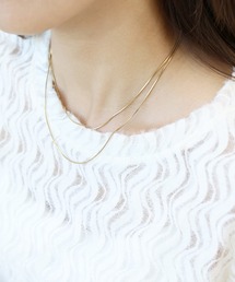 Aletta vita（アレッタビータ）の「サージカルステンレス2連ネックレス（ネックレス）」