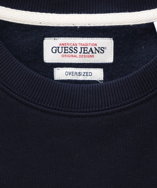GUESS JEANS(ゲスジーンズ)の「GUESS JEANS GJ CN OS ICONIC TRIANGLE SWEAT ゲス クルーネックスウェットシャツ(スウェット・メンズ・ネイビー/ブラック・S/M/L/XL)」の5枚目の写真