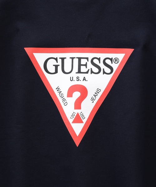 GUESS JEANS(ゲスジーンズ)の「GUESS JEANS GJ CN OS ICONIC TRIANGLE SWEAT ゲス クルーネックスウェットシャツ(スウェット・メンズ・ネイビー/ブラック・S/M/L/XL)」の6枚目の写真