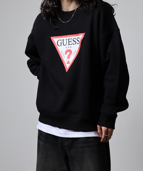 GUESS JEANS(ゲスジーンズ)の「GUESS JEANS GJ CN OS ICONIC TRIANGLE SWEAT ゲス クルーネックスウェットシャツ(スウェット・メンズ・ネイビー/ブラック・S/M/L/XL)」の15枚目の写真