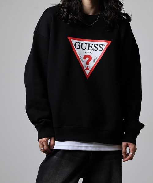 GUESS JEANS(ゲスジーンズ)の「GUESS JEANS GJ CN OS ICONIC TRIANGLE SWEAT ゲス クルーネックスウェットシャツ(スウェット・メンズ・ネイビー/ブラック・S/M/L/XL)」の14枚目の写真