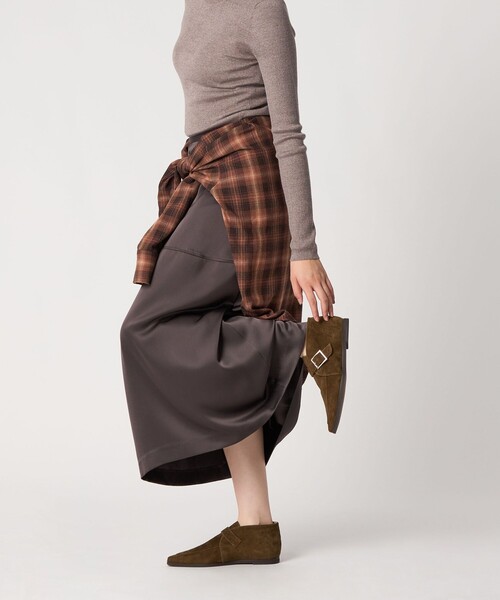 ODETTE E ODILE（オデットエオディール）の「ベルテッドアンクル フラット15（スリッポン・レディース・ブラック/オリーブ・22cm/22.5cm/23cm/23.5cm/24cm/24.5cm）」の7枚目の写真