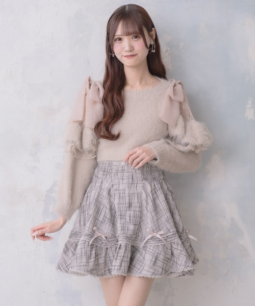 couture BY ROJITA(クチュールバイロジータ)の「リボン付ウエストシャーリングスカート(スカート・レディース・ブラック/その他/ベージュ・FREE)」の13枚目の写真