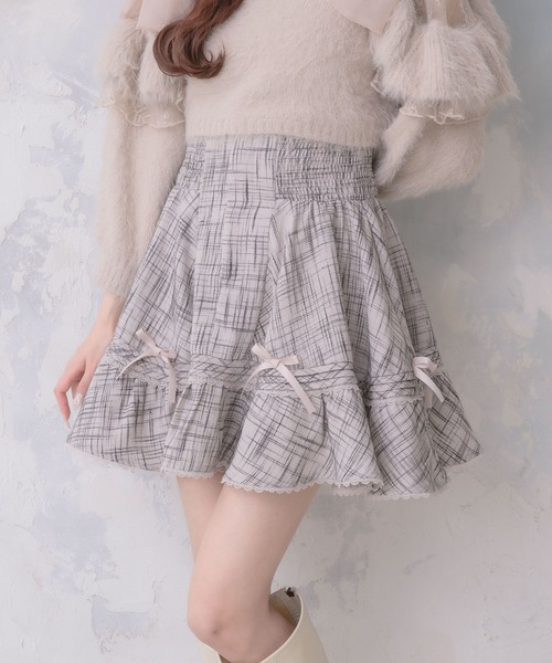 couture BY ROJITA(クチュールバイロジータ)の「リボン付ウエストシャーリングスカート(スカート・レディース・ブラック/その他/ベージュ・FREE)」の8枚目の写真