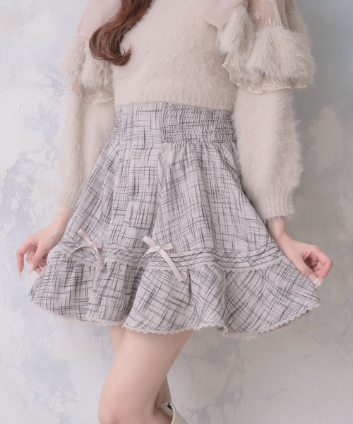 couture BY ROJITA(クチュールバイロジータ)の「リボン付ウエストシャーリングスカート(スカート・レディース・ブラック/その他/ベージュ・FREE)」の10枚目の写真