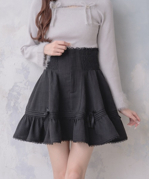 couture BY ROJITA(クチュールバイロジータ)の「リボン付ウエストシャーリングスカート(スカート・レディース・ブラック/その他/ベージュ・FREE)」の16枚目の写真