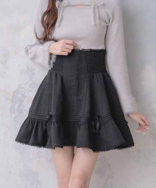 couture BY ROJITA(クチュールバイロジータ)の「リボン付ウエストシャーリングスカート(スカート・レディース・ブラック/その他/ベージュ・FREE)」の17枚目の写真