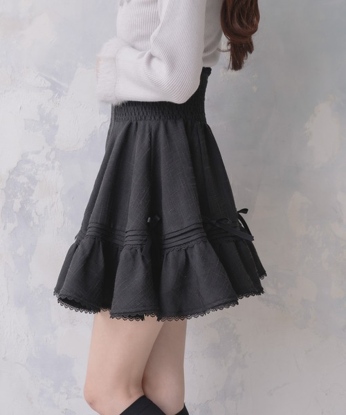 couture BY ROJITA(クチュールバイロジータ)の「リボン付ウエストシャーリングスカート(スカート・レディース・ブラック/その他/ベージュ・FREE)」の18枚目の写真