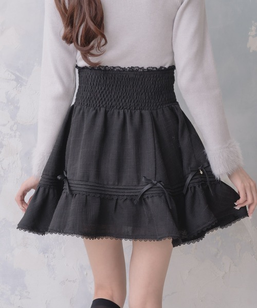 couture BY ROJITA(クチュールバイロジータ)の「リボン付ウエストシャーリングスカート(スカート・レディース・ブラック/その他/ベージュ・FREE)」の19枚目の写真
