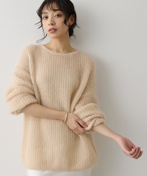 Whim Gazette モヘアニット ラメモヘヤニットプルオーバー（ニット/セーター）｜Whim Gazette