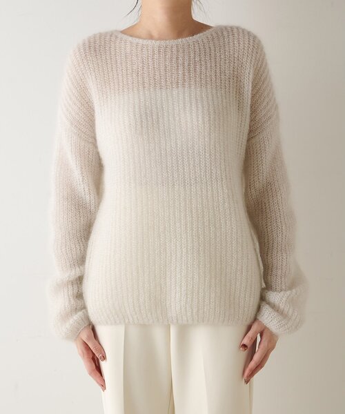 ラメモヘヤニットプルオーバー（ニット/セーター）｜Whim Gazette