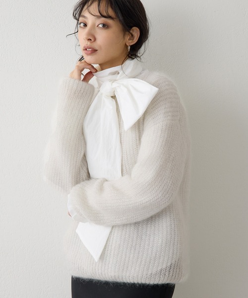 セール】ラメモヘヤニットプルオーバー（ニット/セーター）｜Whim