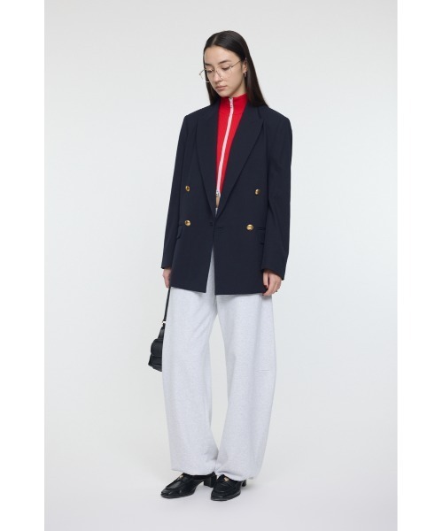 MOUSSY（マウジー）の「DOUBLE BREASTED ブレザー（テーラードジャケット・レディース・ネイビー/ブラウン・FREE）」の6枚目の写真