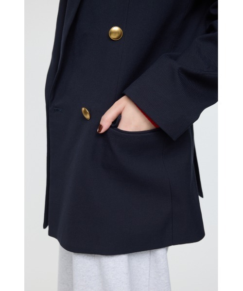 MOUSSY（マウジー）の「DOUBLE BREASTED ブレザー（テーラードジャケット・レディース・ネイビー/ブラウン・FREE）」の13枚目の写真