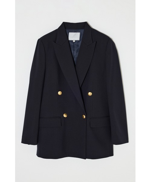 MOUSSY（マウジー）の「DOUBLE BREASTED ブレザー（テーラードジャケット・レディース・ネイビー/ブラウン・FREE）」の18枚目の写真