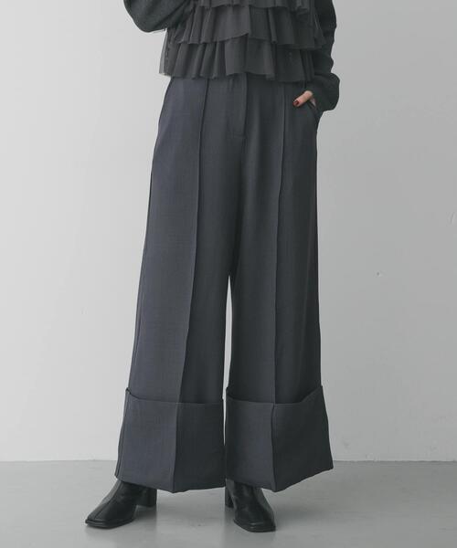 セール】ワイドターンバックパンツ（スラックス）｜SENSE OF PLACE by