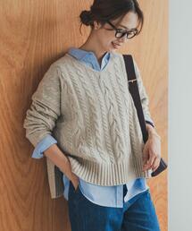 URBAN RESEARCH DOORS | ハミルトンウールアラン柄プルオ-バー(ニット/セーター)