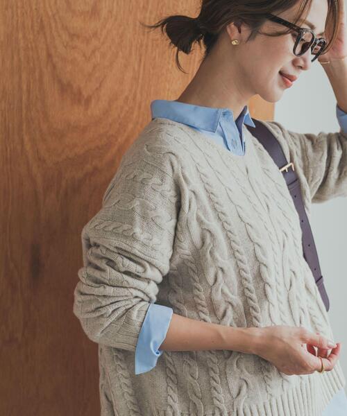 新品タグ付◆ L/BEG DOORS ハミルトンウールアラン柄プルオ-バー セール】ハミルトンウールアラン柄プルオ-バー（ニット/セーター