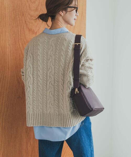 セール】ハミルトンウールアラン柄プルオ-バー（ニット/セーター