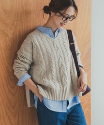 URBAN RESEARCH DOORS | ハミルトンウールアラン柄プルオ-バー(ニット/セーター)