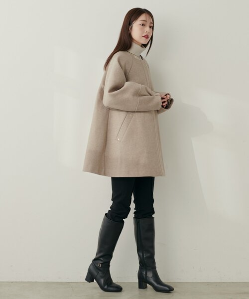 natural couture（ナチュラルクチュール）の「ベルトデザインロングブーツ（ブーツ・レディース・ブラウン/ブラック・MEDIUM/LARGE）」の4枚目の写真